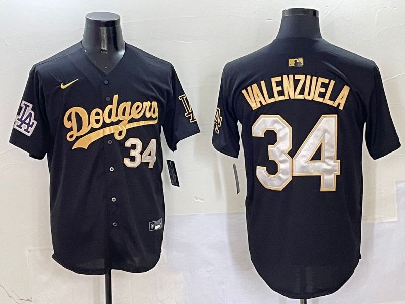 Men Los Angeles Dodgers #34 Valenzuela Black Game Nike 2025 MLB Jersey style 5046->los angeles dodgers->MLB Jersey